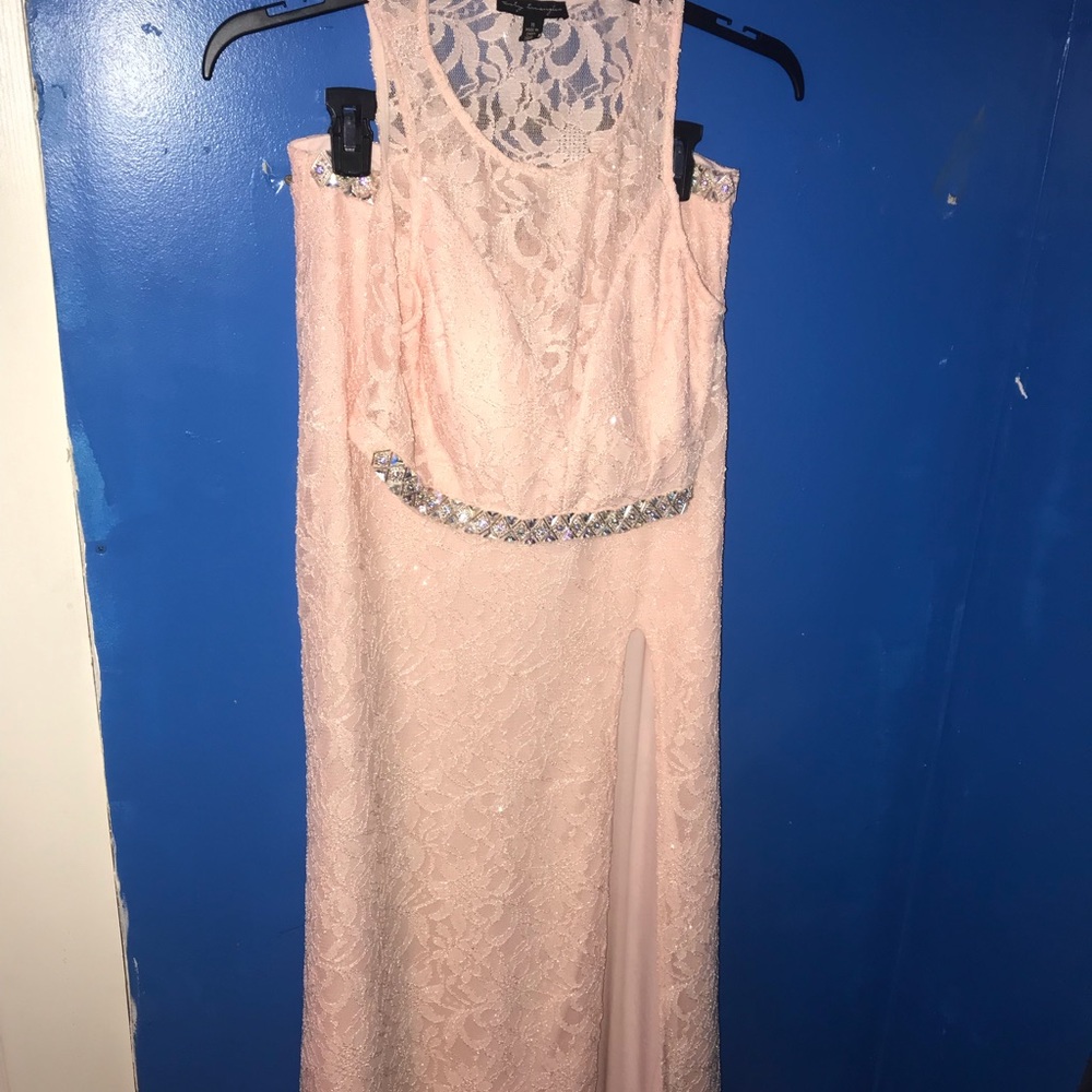 Pink Two piece prom dress